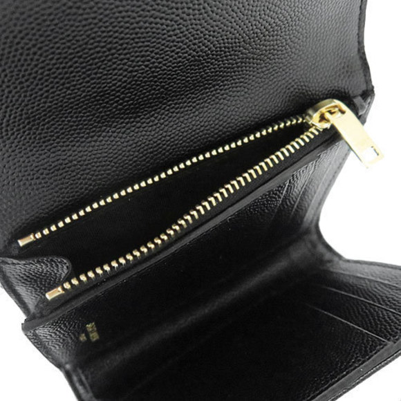 Saint Laurent Tri-FWallet Monogram Quilted Black - Picture 5 of 6